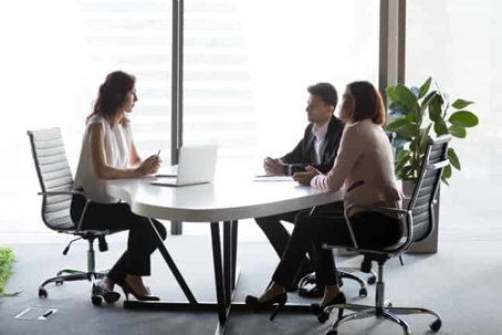 couple meeting with a lawyer