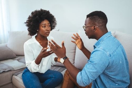 parents having a conversation